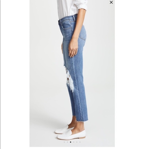 L’Agence Daria High Rise Crop Distressed Jean - Picture 3 of 15